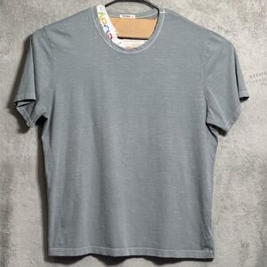 Buck Mason Shirt Mens 2XL Blue Gray Slub Cotton Crewneck Tee Made In USA